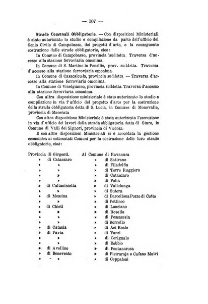 Annali delle strade comunali obbligatorie e della viabilita ordinaria raccolta contenente gli atti ufficiali, i pareri del Consiglio di Stato..