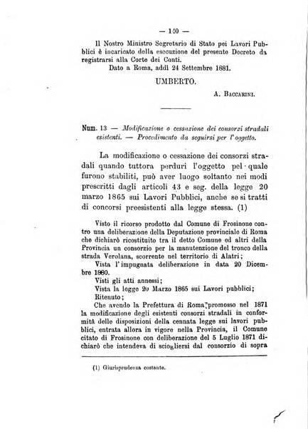 Annali delle strade comunali obbligatorie e della viabilita ordinaria raccolta contenente gli atti ufficiali, i pareri del Consiglio di Stato..