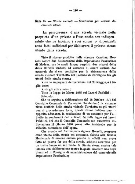 Annali delle strade comunali obbligatorie e della viabilita ordinaria raccolta contenente gli atti ufficiali, i pareri del Consiglio di Stato..