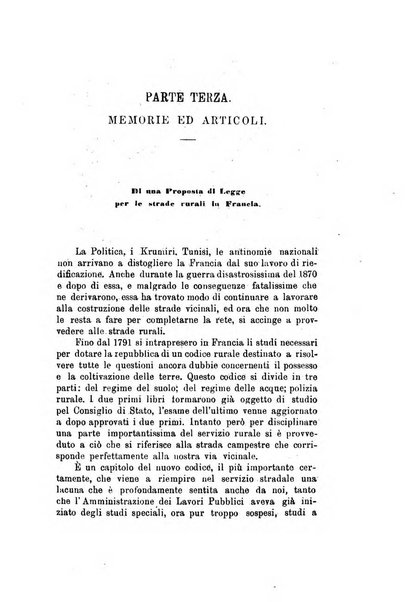 Annali delle strade comunali obbligatorie e della viabilita ordinaria raccolta contenente gli atti ufficiali, i pareri del Consiglio di Stato..