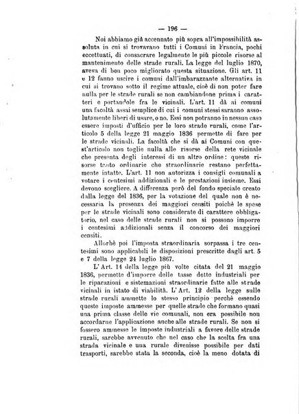 Annali delle strade comunali obbligatorie e della viabilita ordinaria raccolta contenente gli atti ufficiali, i pareri del Consiglio di Stato..