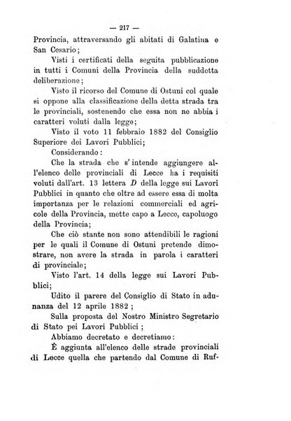 Annali delle strade comunali obbligatorie e della viabilita ordinaria raccolta contenente gli atti ufficiali, i pareri del Consiglio di Stato..