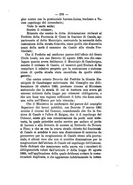 Annali delle strade comunali obbligatorie e della viabilita ordinaria raccolta contenente gli atti ufficiali, i pareri del Consiglio di Stato..