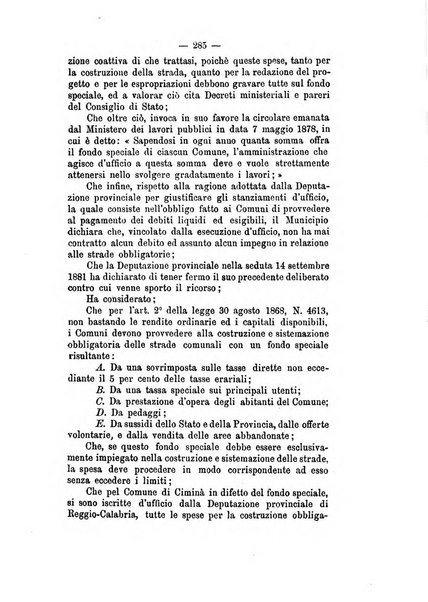 Annali delle strade comunali obbligatorie e della viabilita ordinaria raccolta contenente gli atti ufficiali, i pareri del Consiglio di Stato..