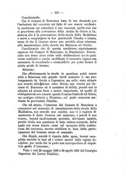 Annali delle strade comunali obbligatorie e della viabilita ordinaria raccolta contenente gli atti ufficiali, i pareri del Consiglio di Stato..