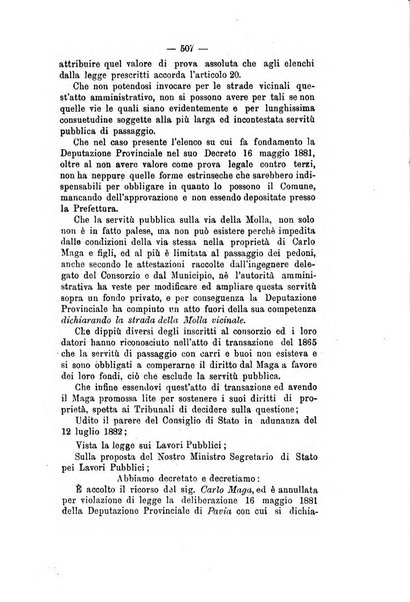 Annali delle strade comunali obbligatorie e della viabilita ordinaria raccolta contenente gli atti ufficiali, i pareri del Consiglio di Stato..