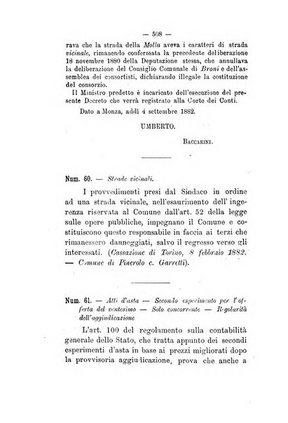 Annali delle strade comunali obbligatorie e della viabilita ordinaria raccolta contenente gli atti ufficiali, i pareri del Consiglio di Stato..