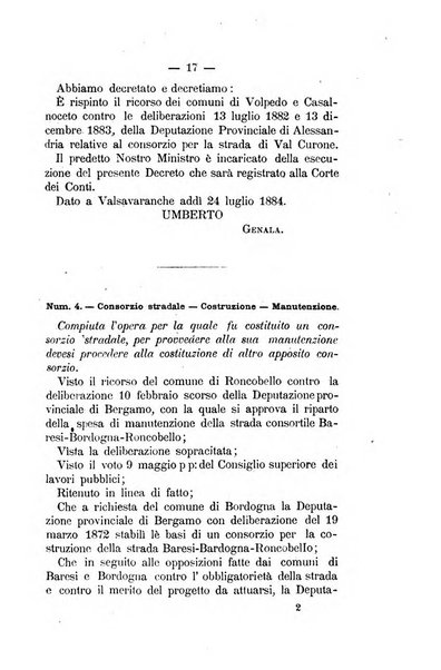 Annali delle strade comunali obbligatorie e della viabilita ordinaria raccolta contenente gli atti ufficiali, i pareri del Consiglio di Stato..