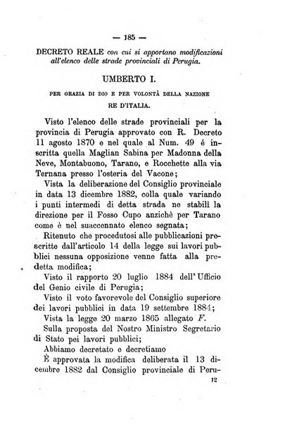 Annali delle strade comunali obbligatorie e della viabilita ordinaria raccolta contenente gli atti ufficiali, i pareri del Consiglio di Stato..