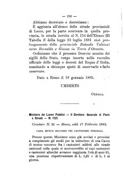 Annali delle strade comunali obbligatorie e della viabilita ordinaria raccolta contenente gli atti ufficiali, i pareri del Consiglio di Stato..