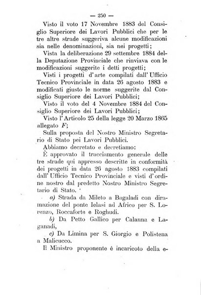 Annali delle strade comunali obbligatorie e della viabilita ordinaria raccolta contenente gli atti ufficiali, i pareri del Consiglio di Stato..