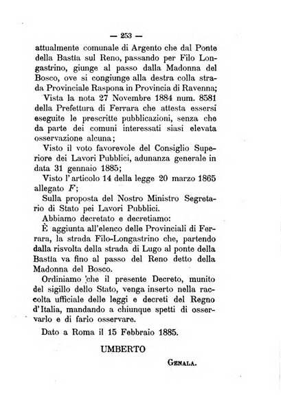 Annali delle strade comunali obbligatorie e della viabilita ordinaria raccolta contenente gli atti ufficiali, i pareri del Consiglio di Stato..