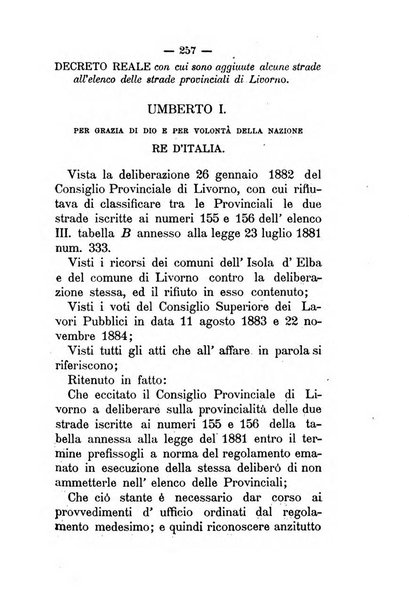 Annali delle strade comunali obbligatorie e della viabilita ordinaria raccolta contenente gli atti ufficiali, i pareri del Consiglio di Stato..