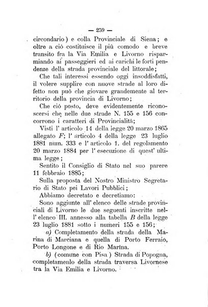 Annali delle strade comunali obbligatorie e della viabilita ordinaria raccolta contenente gli atti ufficiali, i pareri del Consiglio di Stato..