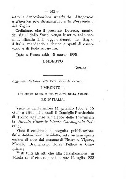 Annali delle strade comunali obbligatorie e della viabilita ordinaria raccolta contenente gli atti ufficiali, i pareri del Consiglio di Stato..