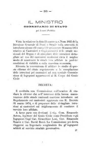 Annali delle strade comunali obbligatorie e della viabilita ordinaria raccolta contenente gli atti ufficiali, i pareri del Consiglio di Stato..