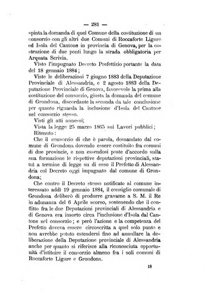 Annali delle strade comunali obbligatorie e della viabilita ordinaria raccolta contenente gli atti ufficiali, i pareri del Consiglio di Stato..