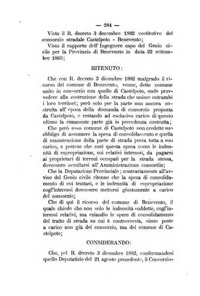 Annali delle strade comunali obbligatorie e della viabilita ordinaria raccolta contenente gli atti ufficiali, i pareri del Consiglio di Stato..