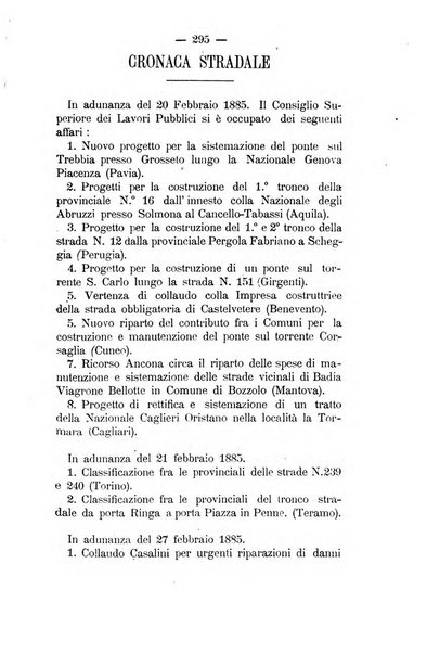 Annali delle strade comunali obbligatorie e della viabilita ordinaria raccolta contenente gli atti ufficiali, i pareri del Consiglio di Stato..