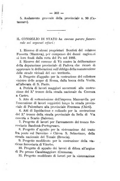 Annali delle strade comunali obbligatorie e della viabilita ordinaria raccolta contenente gli atti ufficiali, i pareri del Consiglio di Stato..