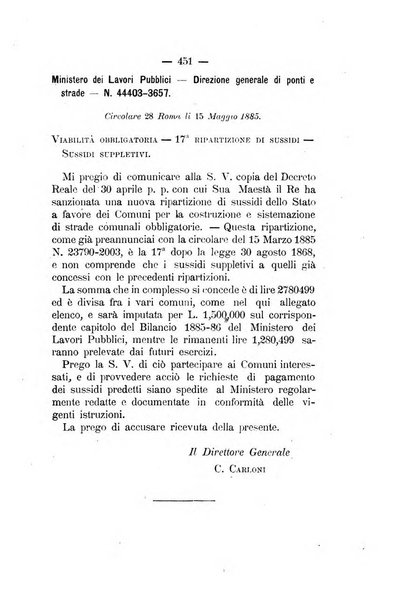 Annali delle strade comunali obbligatorie e della viabilita ordinaria raccolta contenente gli atti ufficiali, i pareri del Consiglio di Stato..