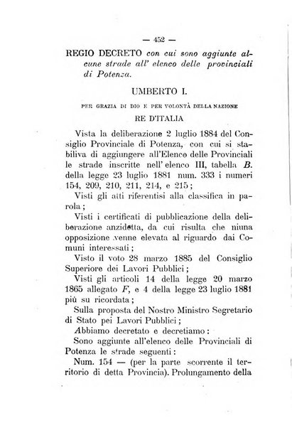 Annali delle strade comunali obbligatorie e della viabilita ordinaria raccolta contenente gli atti ufficiali, i pareri del Consiglio di Stato..