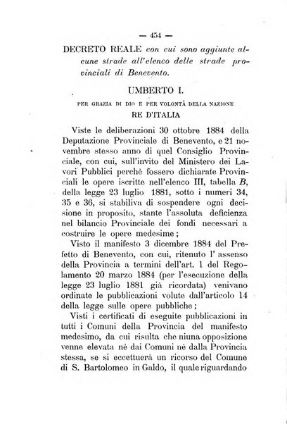 Annali delle strade comunali obbligatorie e della viabilita ordinaria raccolta contenente gli atti ufficiali, i pareri del Consiglio di Stato..