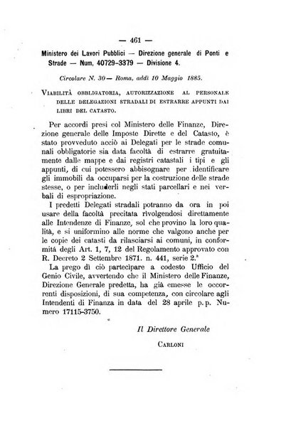 Annali delle strade comunali obbligatorie e della viabilita ordinaria raccolta contenente gli atti ufficiali, i pareri del Consiglio di Stato..