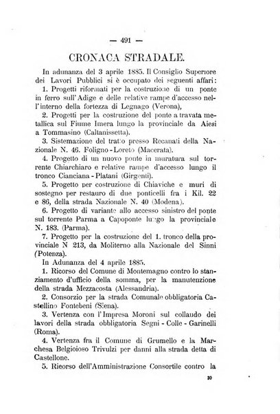 Annali delle strade comunali obbligatorie e della viabilita ordinaria raccolta contenente gli atti ufficiali, i pareri del Consiglio di Stato..