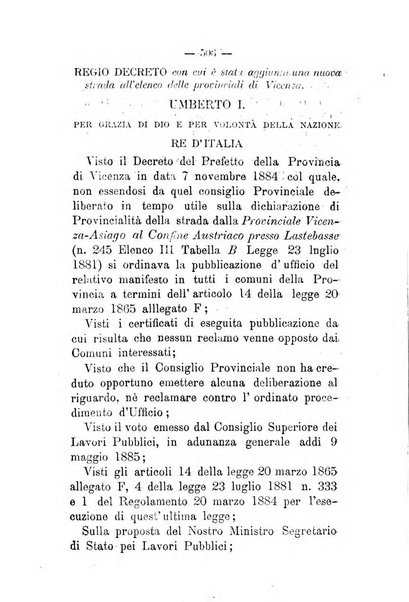 Annali delle strade comunali obbligatorie e della viabilita ordinaria raccolta contenente gli atti ufficiali, i pareri del Consiglio di Stato..