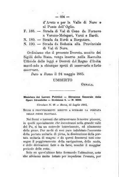 Annali delle strade comunali obbligatorie e della viabilita ordinaria raccolta contenente gli atti ufficiali, i pareri del Consiglio di Stato..