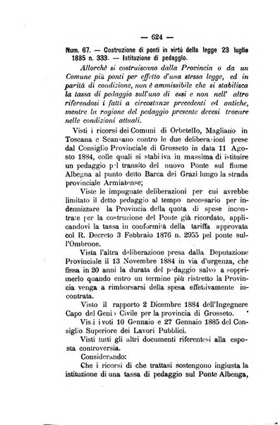 Annali delle strade comunali obbligatorie e della viabilita ordinaria raccolta contenente gli atti ufficiali, i pareri del Consiglio di Stato..