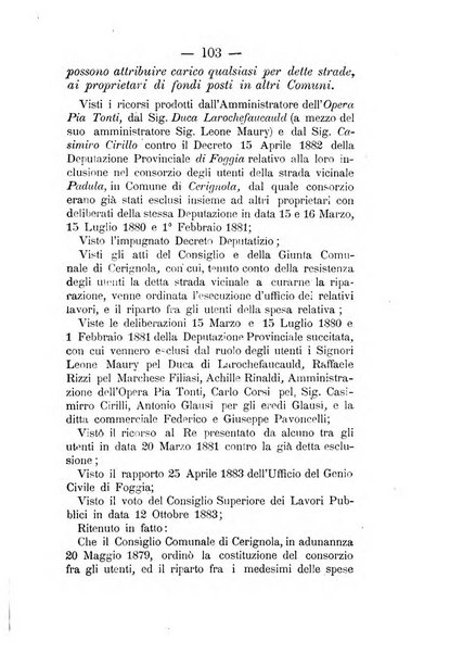 Annali delle strade comunali obbligatorie e della viabilita ordinaria raccolta contenente gli atti ufficiali, i pareri del Consiglio di Stato..