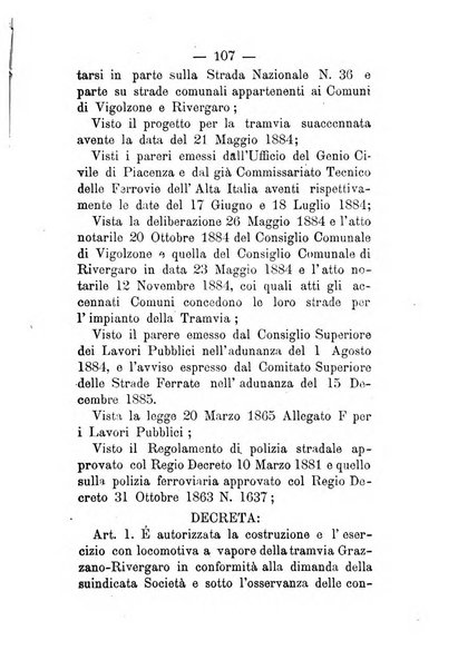 Annali delle strade comunali obbligatorie e della viabilita ordinaria raccolta contenente gli atti ufficiali, i pareri del Consiglio di Stato..