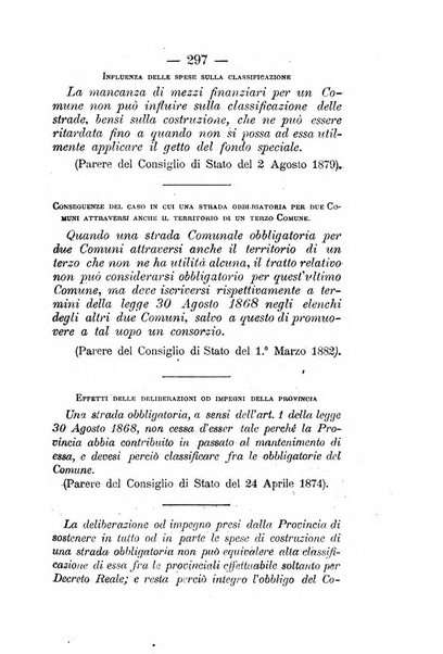 Annali delle strade comunali obbligatorie e della viabilita ordinaria raccolta contenente gli atti ufficiali, i pareri del Consiglio di Stato..