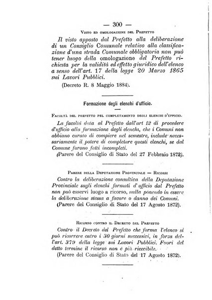 Annali delle strade comunali obbligatorie e della viabilita ordinaria raccolta contenente gli atti ufficiali, i pareri del Consiglio di Stato..