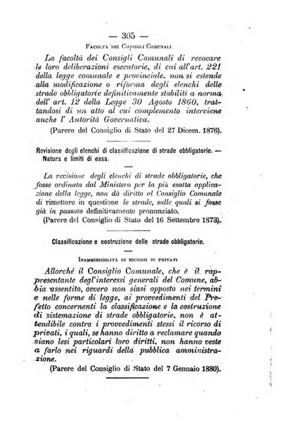 Annali delle strade comunali obbligatorie e della viabilita ordinaria raccolta contenente gli atti ufficiali, i pareri del Consiglio di Stato..