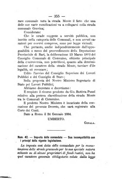 Annali delle strade comunali obbligatorie e della viabilita ordinaria raccolta contenente gli atti ufficiali, i pareri del Consiglio di Stato..