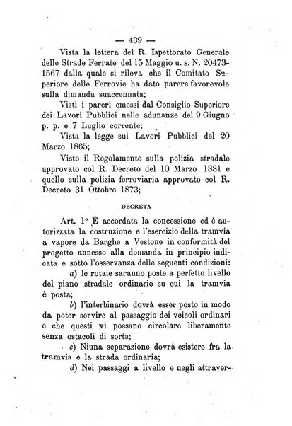 Annali delle strade comunali obbligatorie e della viabilita ordinaria raccolta contenente gli atti ufficiali, i pareri del Consiglio di Stato..