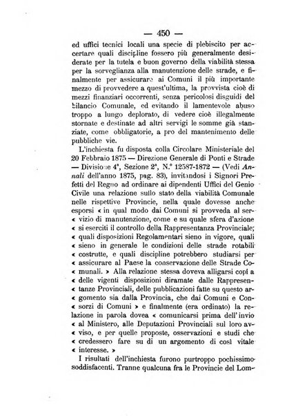 Annali delle strade comunali obbligatorie e della viabilita ordinaria raccolta contenente gli atti ufficiali, i pareri del Consiglio di Stato..