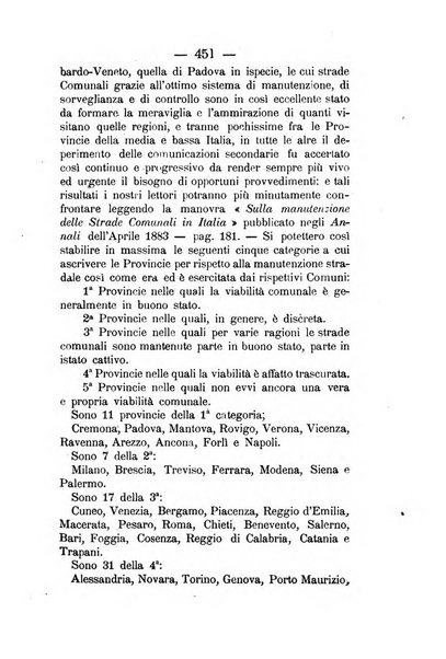 Annali delle strade comunali obbligatorie e della viabilita ordinaria raccolta contenente gli atti ufficiali, i pareri del Consiglio di Stato..