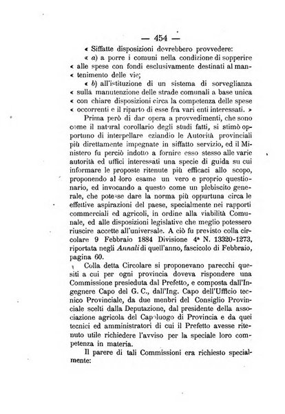 Annali delle strade comunali obbligatorie e della viabilita ordinaria raccolta contenente gli atti ufficiali, i pareri del Consiglio di Stato..