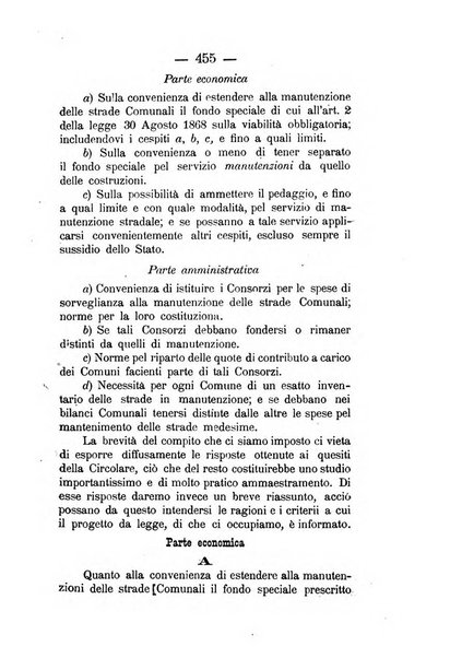 Annali delle strade comunali obbligatorie e della viabilita ordinaria raccolta contenente gli atti ufficiali, i pareri del Consiglio di Stato..