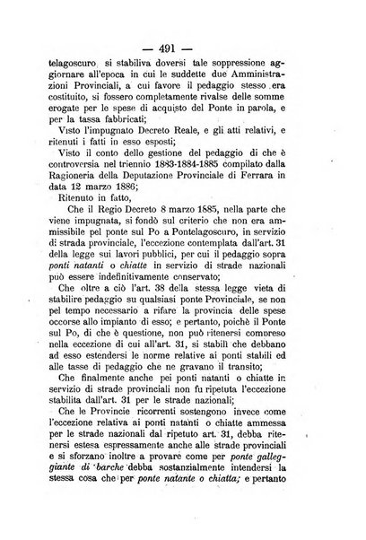 Annali delle strade comunali obbligatorie e della viabilita ordinaria raccolta contenente gli atti ufficiali, i pareri del Consiglio di Stato..