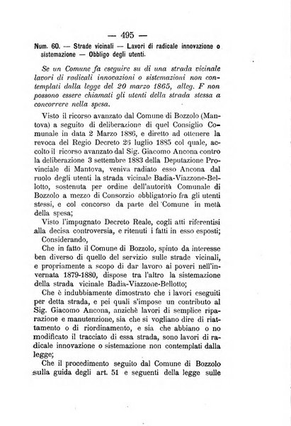 Annali delle strade comunali obbligatorie e della viabilita ordinaria raccolta contenente gli atti ufficiali, i pareri del Consiglio di Stato..