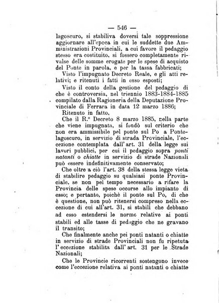 Annali delle strade comunali obbligatorie e della viabilita ordinaria raccolta contenente gli atti ufficiali, i pareri del Consiglio di Stato..