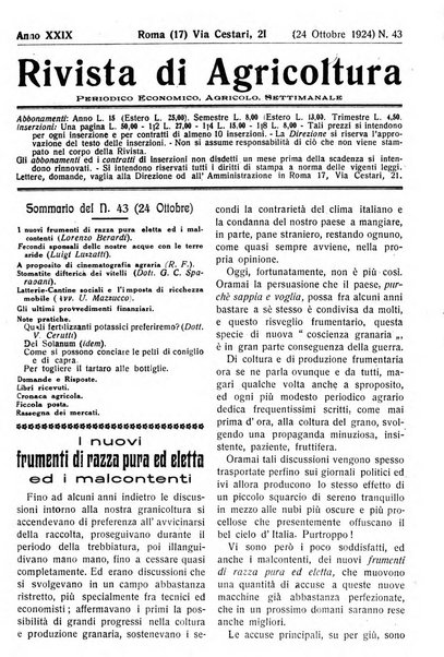 Rivista di agricoltura