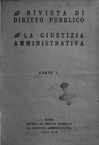 Rivista di diritto pubblico. La giustizia amministrativa raccolta di giurisprudenza amministrativa esposta sistematicamente