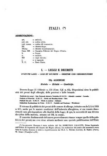 Legislazione internazionale leggi, decreti, progetti di legge