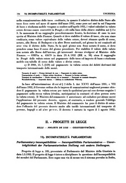 Legislazione internazionale leggi, decreti, progetti di legge